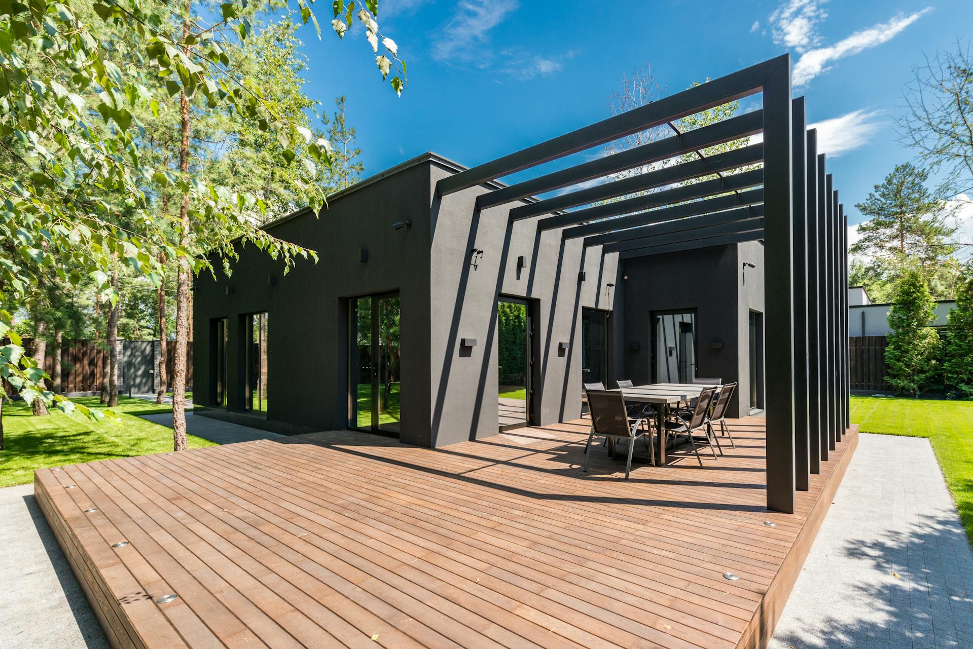 Mallorca patio design - terrasse bois majorque