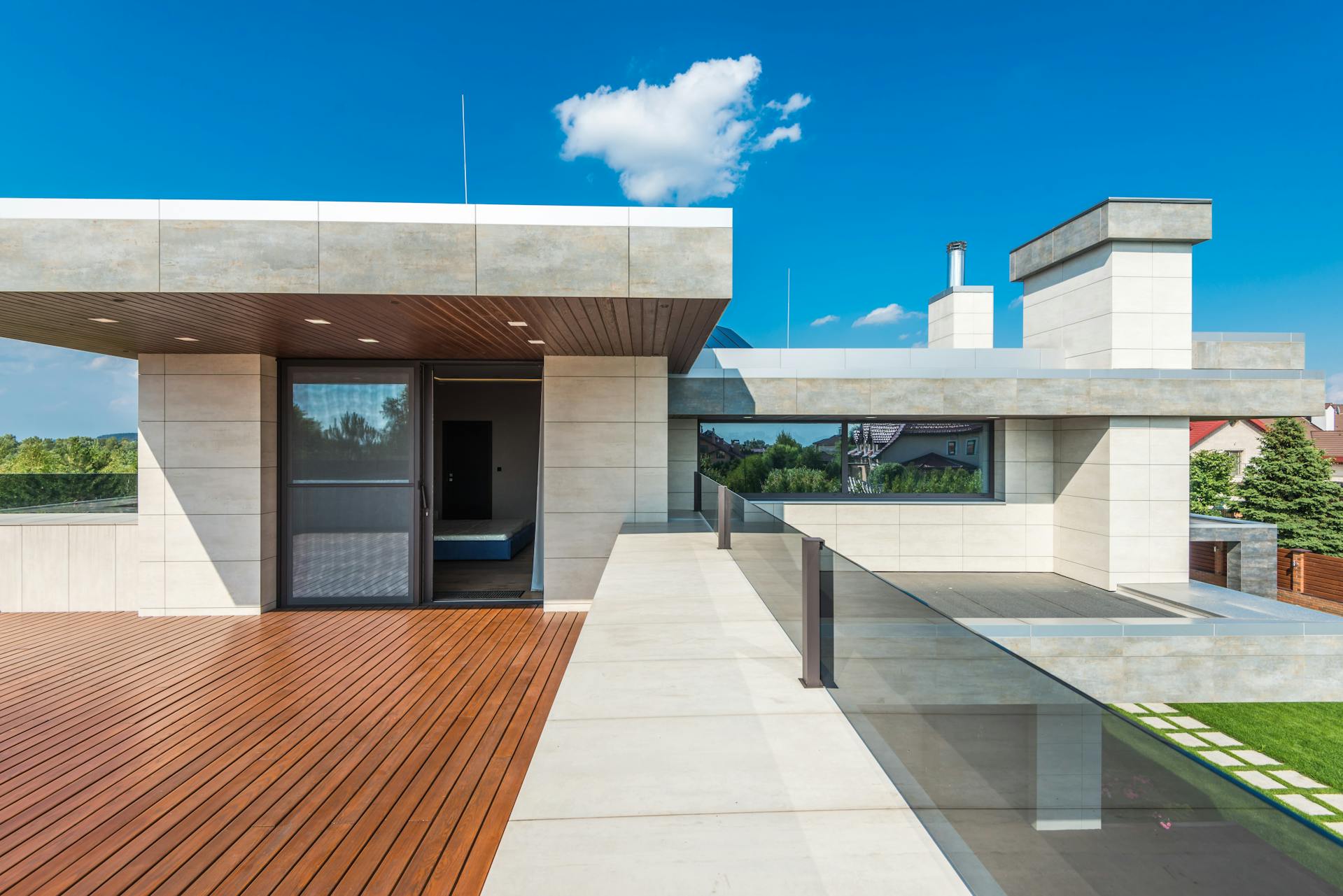 Mallorca patio design - terrasse bois majorque